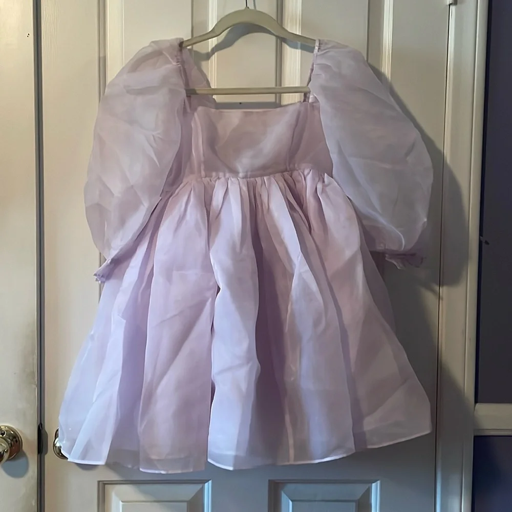Selkie Thunder Cloud Puff Mini Dress - Picture 2 of 9